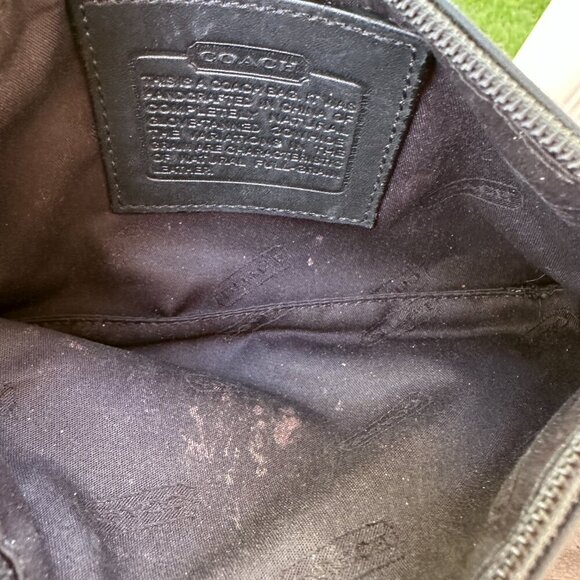 Vintage Coach Black Leather Flat Zip Cosmetic Case Wallet - Picture 7 of 9